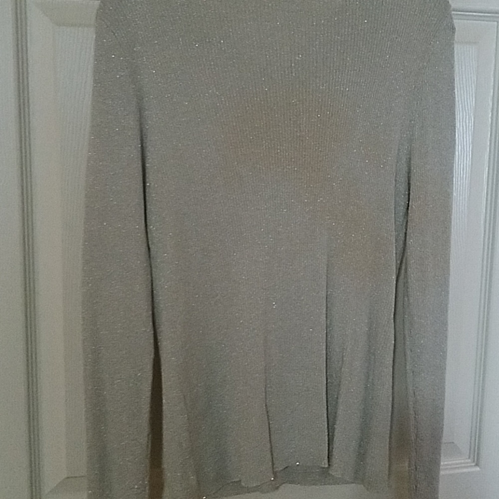 PRETTY grey sweater with metallic detail - Picture 4 of 4